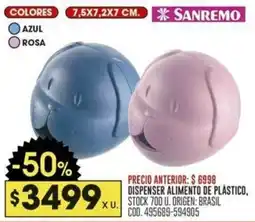 Coto Sanremo dispenser alimento de plástico oferta