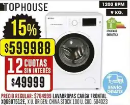 Coto Tophouse lavarropas carga frontal oferta
