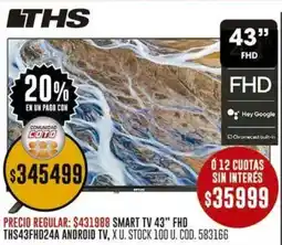 Coto LTHS smart tv 43" oferta