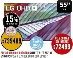 Coto Lg smart tv led 55" oferta