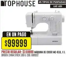 Coto Tophouse máquina de coser mc-818 oferta