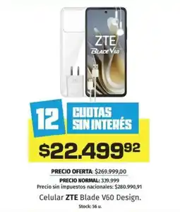 Hipermercado Libertad Celular ZTE Blade V60 Design oferta