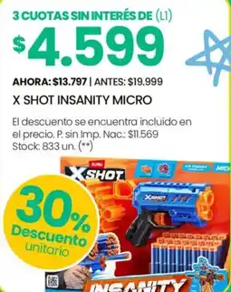 Changomas X shot insanity micro oferta