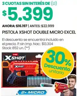 Changomas Pistola xshot double micro excel oferta
