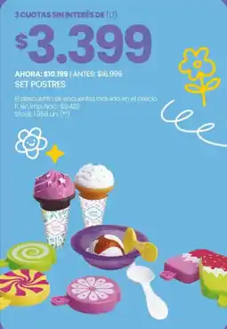 Changomas Set postres oferta