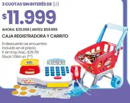 Changomas Caja registradora y carrito oferta