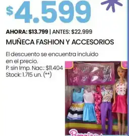 Changomas Muñeca fashion y accesorios oferta