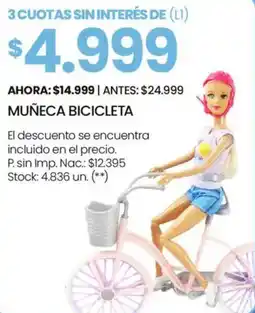 Changomas Muñeca bicicleta oferta