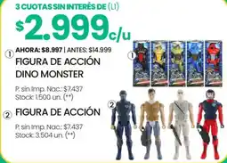 Changomas Figura de acción dino monster oferta