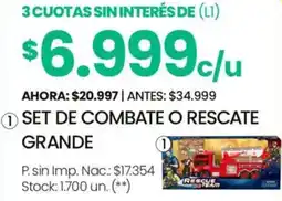 Changomas Set de combate o rescate grande oferta