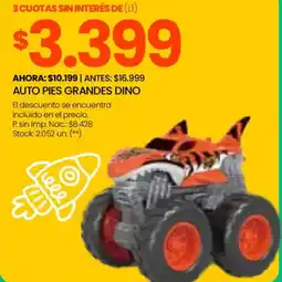 Changomas Auto pies grandes dino oferta