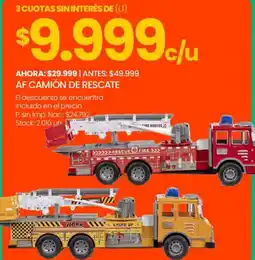 Changomas Af camión de rescate oferta