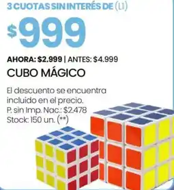 Changomas Cubo mágico oferta