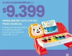 Changomas Piano musical oferta