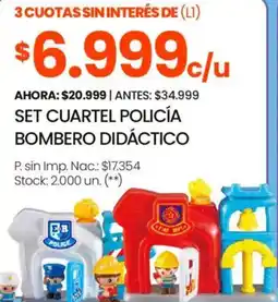 Changomas Set cuartel policía bombero didáctico oferta
