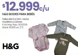 Changomas H&G bodies para bebés oferta