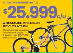 Changomas Bicicleta mtb r26 oferta