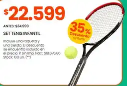 Changomas Set tenis infantil oferta