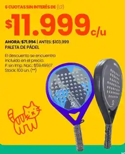 Changomas Paleta de pádel oferta