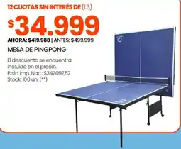 Changomas Mesa de pingpong oferta