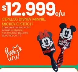 Changomas Cepillos disney minnie, mickey o stitch oferta