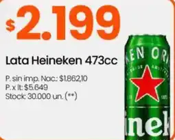 Changomas Heineken lata oferta