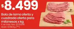 Changomas Bola de lomo oferta y cuadrada oferta para milanesas oferta
