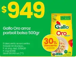 Changomas Gallo Oro arroz parboil bolsa oferta