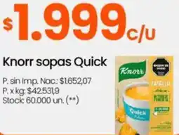Changomas Knorr sopas quick oferta