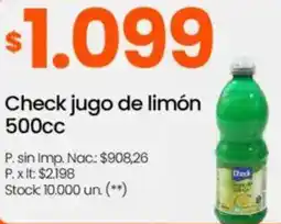 Changomas Check jugo de limón oferta
