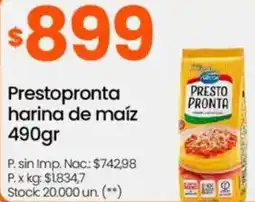 Changomas Prestopronta harina de maíz oferta