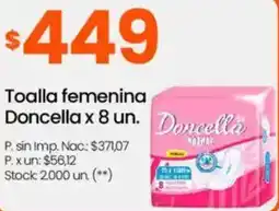 Changomas Doncella toalla femenina oferta
