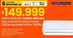 Changomas Hyundai aire acondicionado inverter oferta