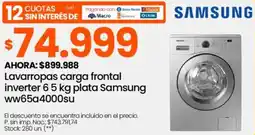 Changomas Samsung lavarropas carga frontal inverter oferta