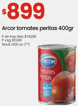 Changomas Arcor tomates peritas oferta