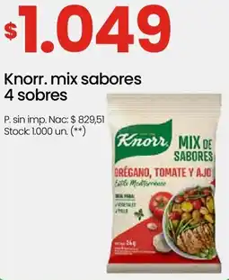 Changomas Knorr mix sabores oferta