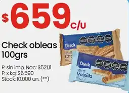 Changomas Check obleas oferta