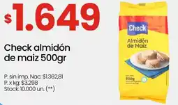 Changomas Check almidón de maiz oferta
