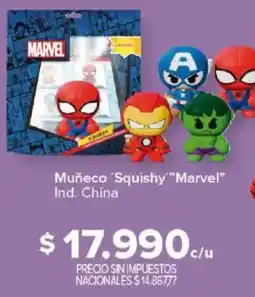 Carrefour Marvel muñeco squishy oferta