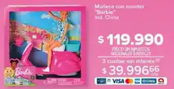 Carrefour Barbie muñeca con scooter oferta