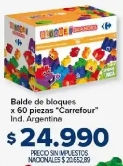 Carrefour Carrefour balde de bloques oferta