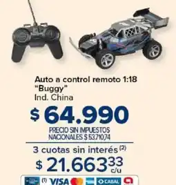 Carrefour Buggy auto a control remoto 1:18 oferta