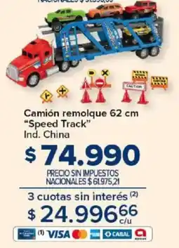 Carrefour Speed track camión remolque oferta