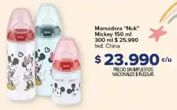 Carrefour Nuk mickey mamadera oferta