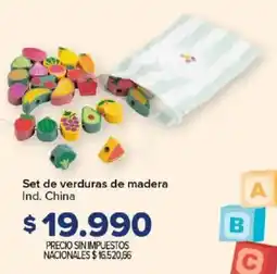 Carrefour Set de verduras de madera oferta