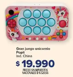 Carrefour Popit gran juego unicornio oferta