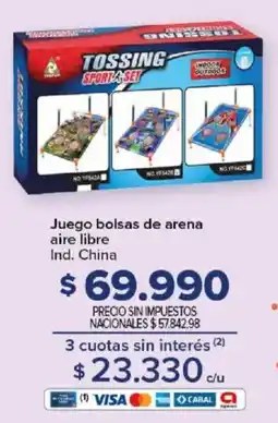 Carrefour Tossing sporta set juego bolsas de arena aire libre oferta