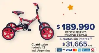 Carrefour Cuatri turbo rodado 12 oferta