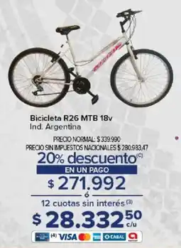 Carrefour Bicicleta R26 MTB oferta