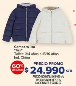 Carrefour Tex campera lisa oferta